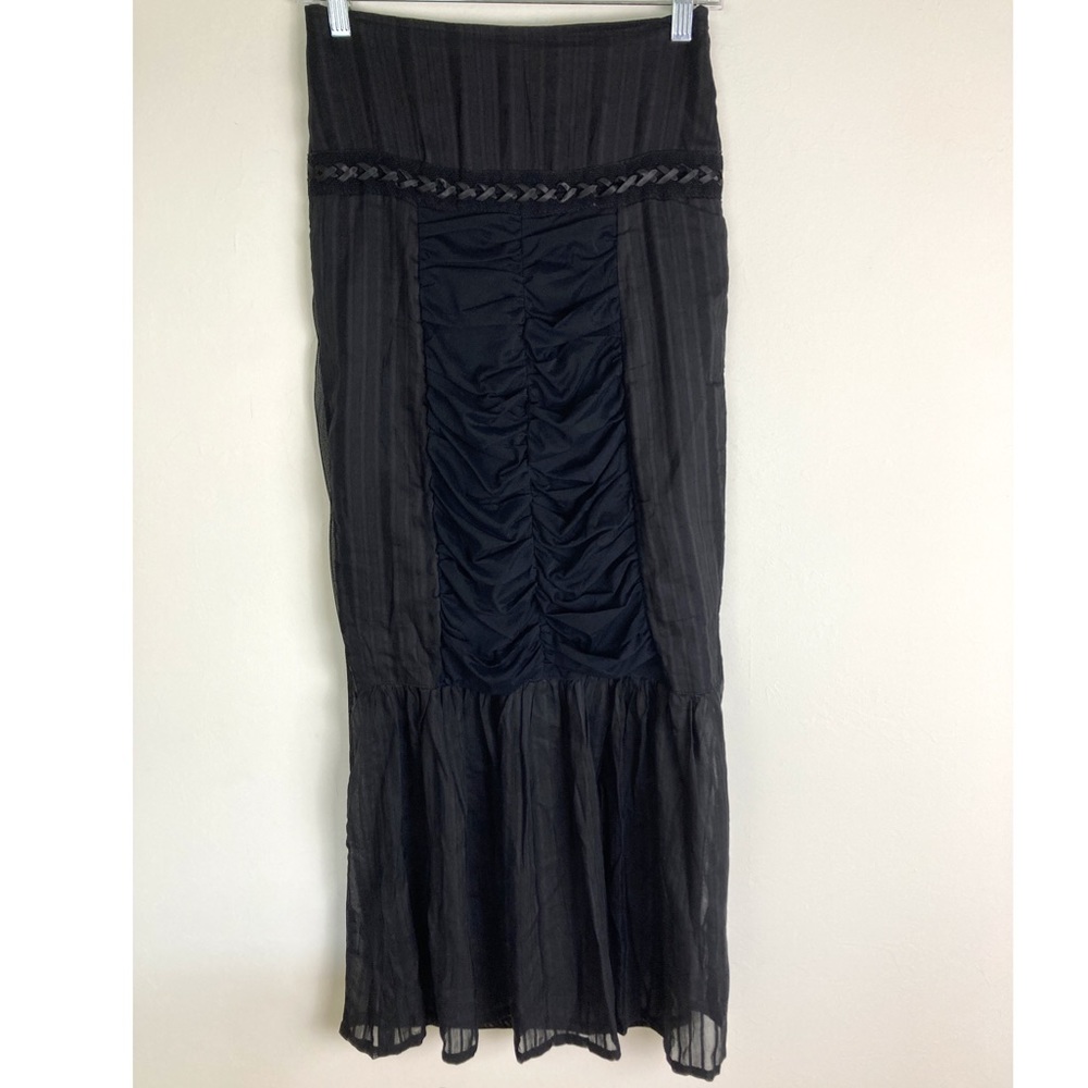 Legatte Jeans silk blend rouched detail skirt 2